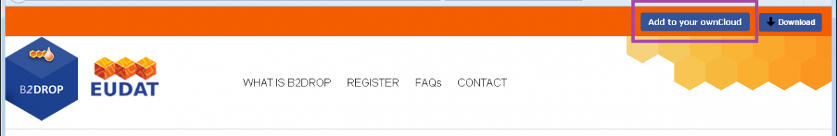 B2DROP Add to your ownCloud button