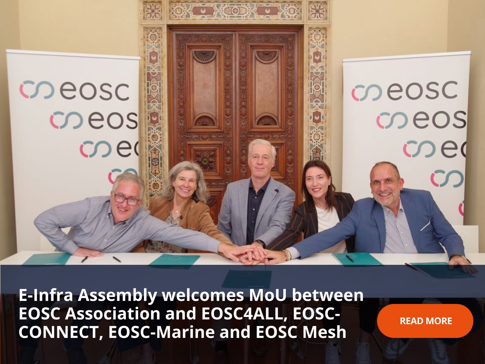 
<span>E-Infra Assembly welcomes MoU between EOSC Association and EOSC4ALL, EOSC-CONNECT, EOSC-Marine and EOSC Mesh</span>
