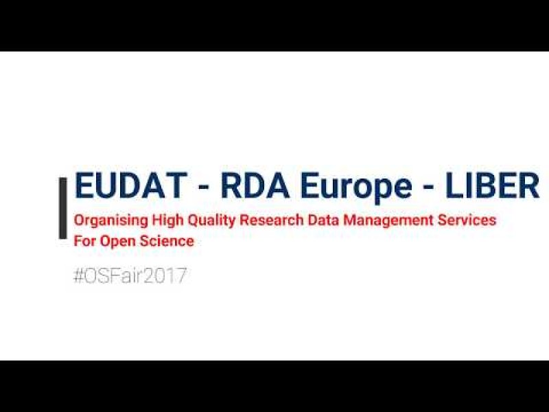 Embedded thumbnail for "What was the EUDAT/RDA Europe/LIBER Workshop at OSFair2017 about" by Daan Broeder.